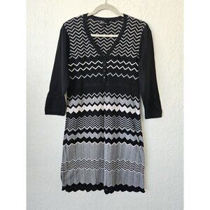 Womens Spence Sweater Dress Sz Lg Geometric Capsule Quiet Luxury Office Siren